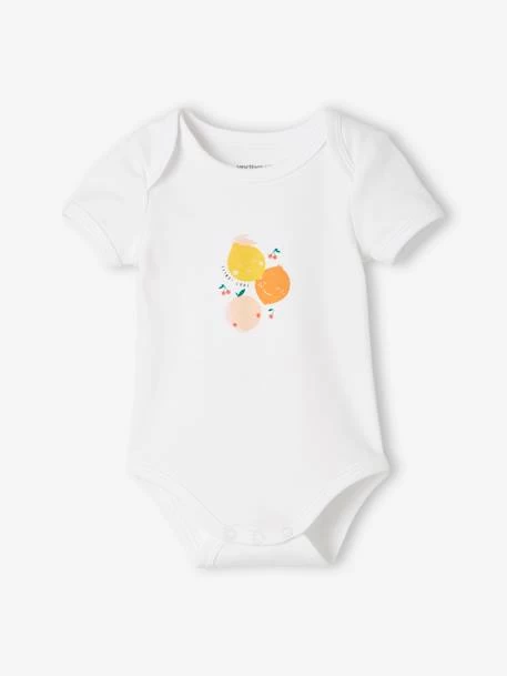 Lot De 5 Bodies "fruits" Manches Courtes Bébé Ouverture US Lot Blanc - Vertbaudet – Image 2