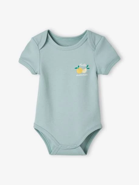 Lot De 5 Bodies "fruits" Manches Courtes Bébé Ouverture US Lot Blanc - Vertbaudet – Image 5