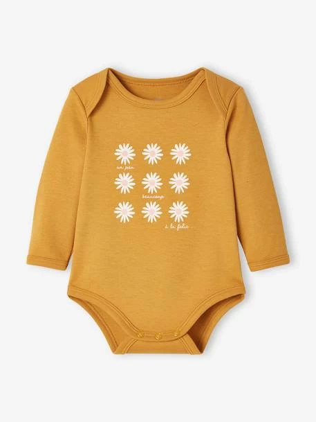 Lot De 5 Bodies Manches Longues Bébé Ouverture US Lot Curcuma - Vertbaudet – Image 5