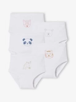 Lot De 5 Culottes Bébé Pur Coton Spécial Couches BASICS Lot Blanc - Vertbaudet