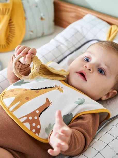 Lot De 7 Bavoirs Naissance En Coton Bio* Vertbaudet Blanc Jungle - Vertbaudet – Image 2