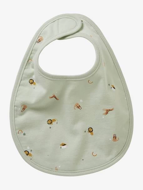 Lot De 7 Bavoirs Naissance En Coton Bio* Vertbaudet Blanc Jungle - Vertbaudet – Image 3
