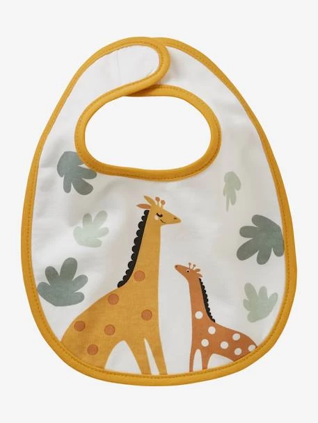 Lot De 7 Bavoirs Naissance En Coton Bio* Vertbaudet Blanc Jungle - Vertbaudet – Image 6