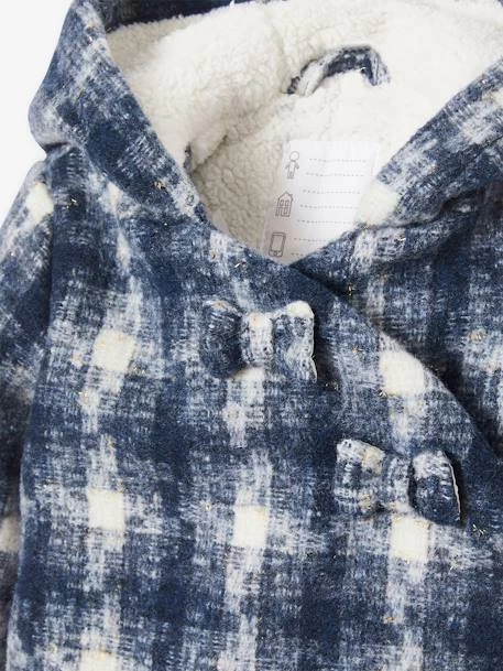Manteau à Carreaux Bébé Ouverture Croisée Carreaux Bleu Foncé - Vertbaudet – Image 4