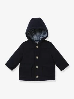Manteau Bébé CYRILLUS En Laine Majoritaire Marine - Cyrillus