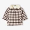 Manteau En Drap De Laine Bébé Garnissage En Polyester Recyclé Carreaux Anthracite - Vertbaudet