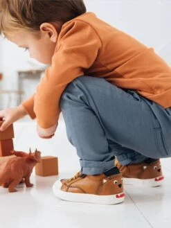 Pantalon Bébé Garçon En Toile à Taille élastiquée Vert Céladon - Vertbaudet