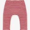 Pantalon Bébé Rayé En Tubique - PETIT BATEAU Rouge - Petit Bateau