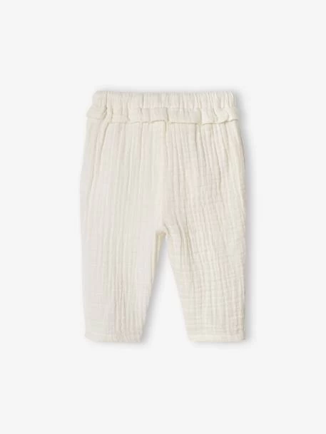 Pantalon En Gaze De Coton Bébé Rose Pâle - Vertbaudet – Image 2