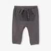 Pantalon En Molleton Bébé Poche En Velours Anthracite - Vertbaudet