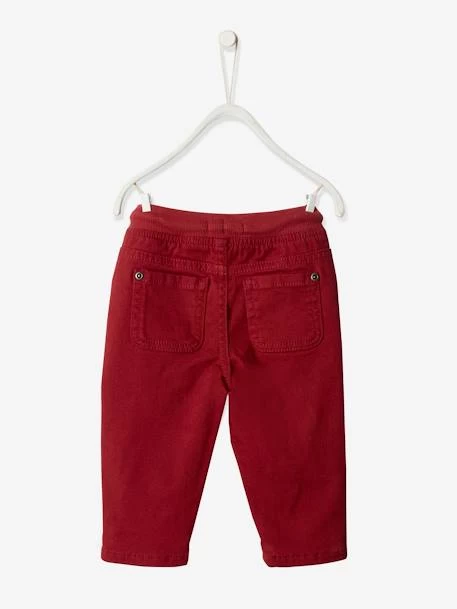Pantalon En Sergé Doublé Bébé Garçon Bourgogne - Vertbaudet – Image 2