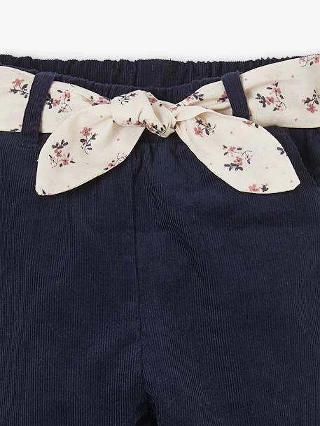 Pantalon En Velours Bébé Avec Ceinture En Tissu Beige Clair - Vertbaudet – Image 6