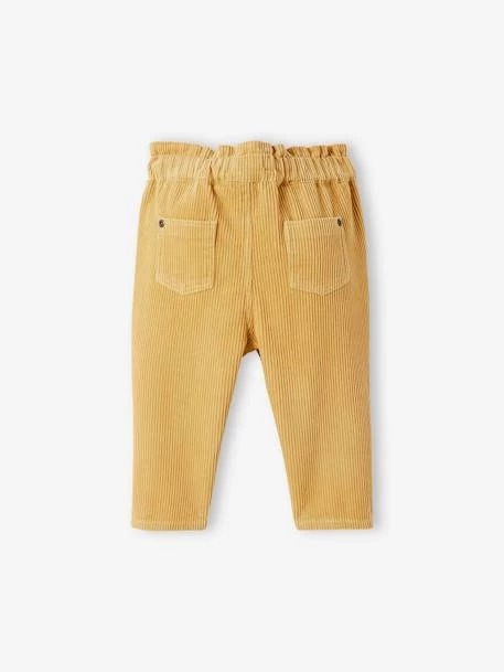 Pantalon En Velours Côtelé Bébé Moutarde - Vertbaudet – Image 5