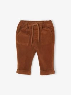 Pantalon En Velours Côtelé Bébé Noisette - Vertbaudet