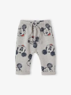 Pantalon Forme Sarouel Mickey® Bébé Gris Moyen Uni Avec Decor - Mickey