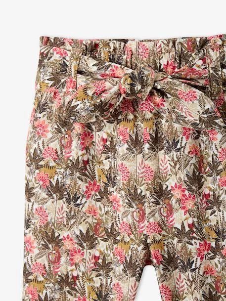 Pantalon Imprimé Jungle Bébé Avec Ceinture à Nouer Ivoire Imprimé - Vertbaudet – Image 3