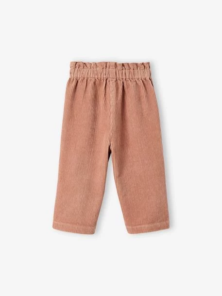 Pantalon Large En Velours Côtelé Bébé Cappuccino - Vertbaudet – Image 2