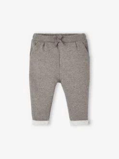 Pantalon Molleton Bébé Fille Avec Lurex Gris Chiné Foncé - Vertbaudet