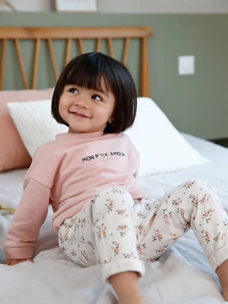 Pantalon Paperbag Bébé Avec Ceinture Beige Clair Imprimé - Vertbaudet