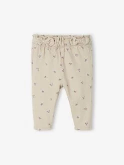 Pantalon Paperbag Imprimé Bébé Taupe Clair Imprimé - Vertbaudet