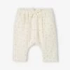 Pantalon Sarouel En Gaze De Coton Bébé Doublé Ivoire Imprimé - Vertbaudet