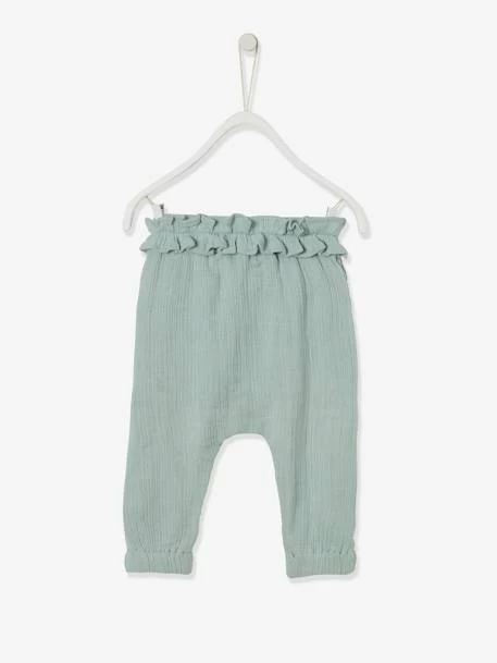 Pantalon Taille élastiquée Bébé Fille Vert Céladon - Vertbaudet – Image 3
