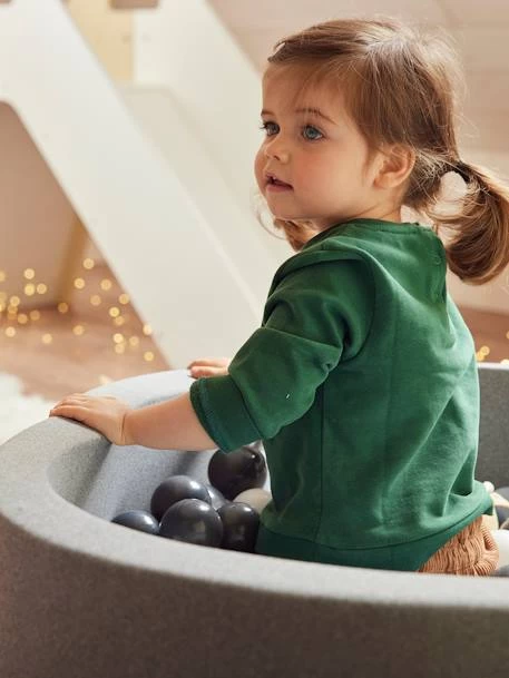 Parc à Balles En Mousse + 200 Balles Gris - Vertbaudet