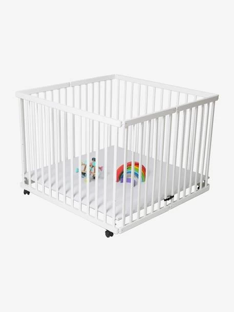 Parc Pliant En Bois VERTBAUDET Naturel/blanc - Vertbaudet – Image 5