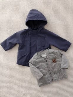Parka 3 En 1 Bébé Avec Blouson Amovible En Molleton Bleu Ardoise - Vertbaudet