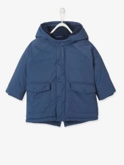 Parka Doublée Bébé à Capuche Bleu Jean - Vertbaudet