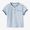 Polo Bébé En Maille Piquée Bleu Ciel - Vertbaudet