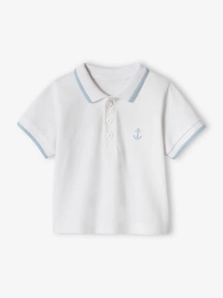 Polo Bébé Garçon Brodé Poitrine Personnalisable Marine - Vertbaudet