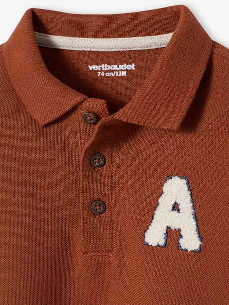 Polo En Maille Piquée Bébé Manches Longues Brun - Vertbaudet – Image 2