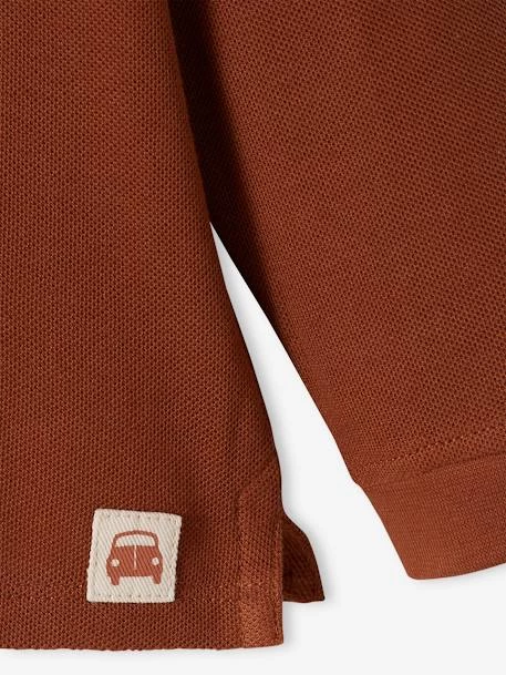 Polo En Maille Piquée Bébé Manches Longues Brun - Vertbaudet – Image 3