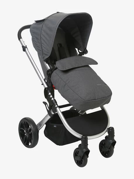 Poussette Réversible Combinée Vertbaudet Bicity+ Gris Aluminium - Vertbaudet – Image 2