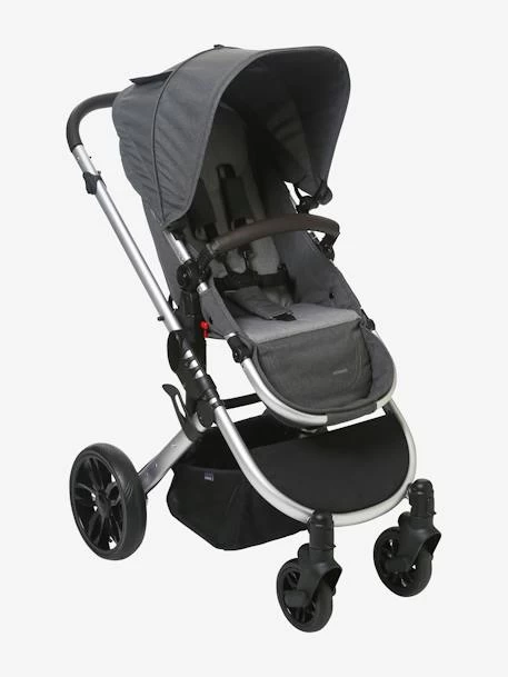 Poussette Réversible Combinée Vertbaudet Bicity+ Gris Aluminium - Vertbaudet – Image 3
