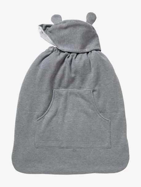 Protège Porte-bébé Molleton Gris Chiné - Vertbaudet – Image 2