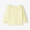 Pull Avec Collerette Bébé Jaune Pastel - Vertbaudet