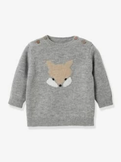 Pull Bébé En Lambswool CYRILLUS Gris Chiné - Cyrillus