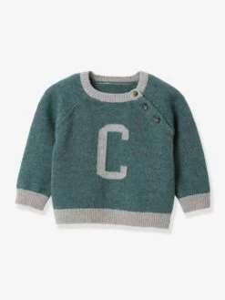 Pull Bébé En Lambswool CYRILLUS Vert Sauge - Cyrillus