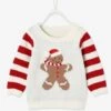 Pull De Noël Bébé Mixte Bonhomme Pain D'épices Ivoire - Vertbaudet