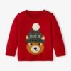 Pull De Noël Bébé Motif Ours Rouge - Vertbaudet
