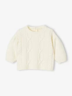 Pull Torsadé Bébé écru - Vertbaudet