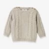 Pull Torsades Bébé CYRILLUS Laine Recyclée écru - Cyrillus