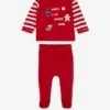 Pyjama 2 Pièces En Velours Bébé Noël Rouge Brique - Vertbaudet