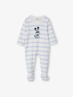 Pyjama Bébé Disney® Mickey Rayé Bleu Et Blanc - Mickey