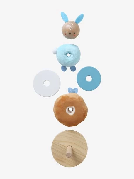 Pyramide à Empiler Tissu Et Bois FSC® Bleu - Vertbaudet – Image 6