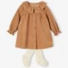 Robe En Velours Bébé Et Son Collant Cappuccino - Vertbaudet