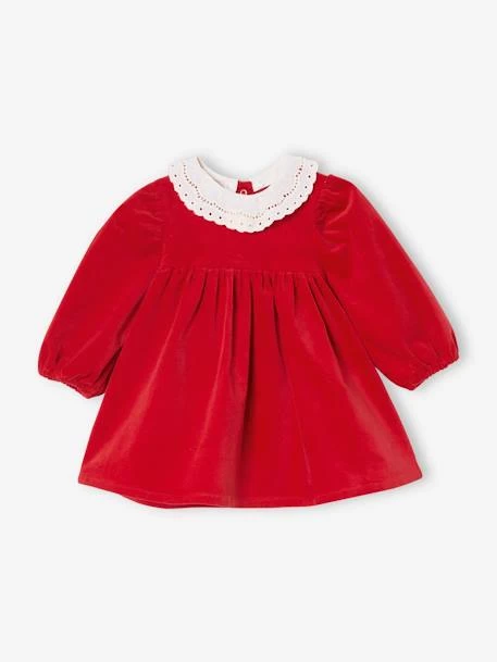 Robe En Velours Bébé Et Son Collant Assorti Rouge - Vertbaudet – Image 6