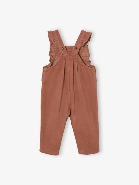 Salopette à Volants Bébé En Velours Noisette - Vertbaudet – Image 2